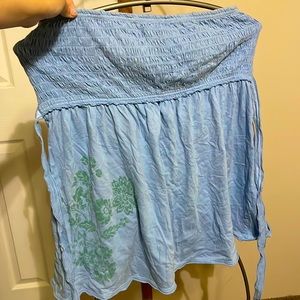 Mossimo Supply CO blue flower print tube top